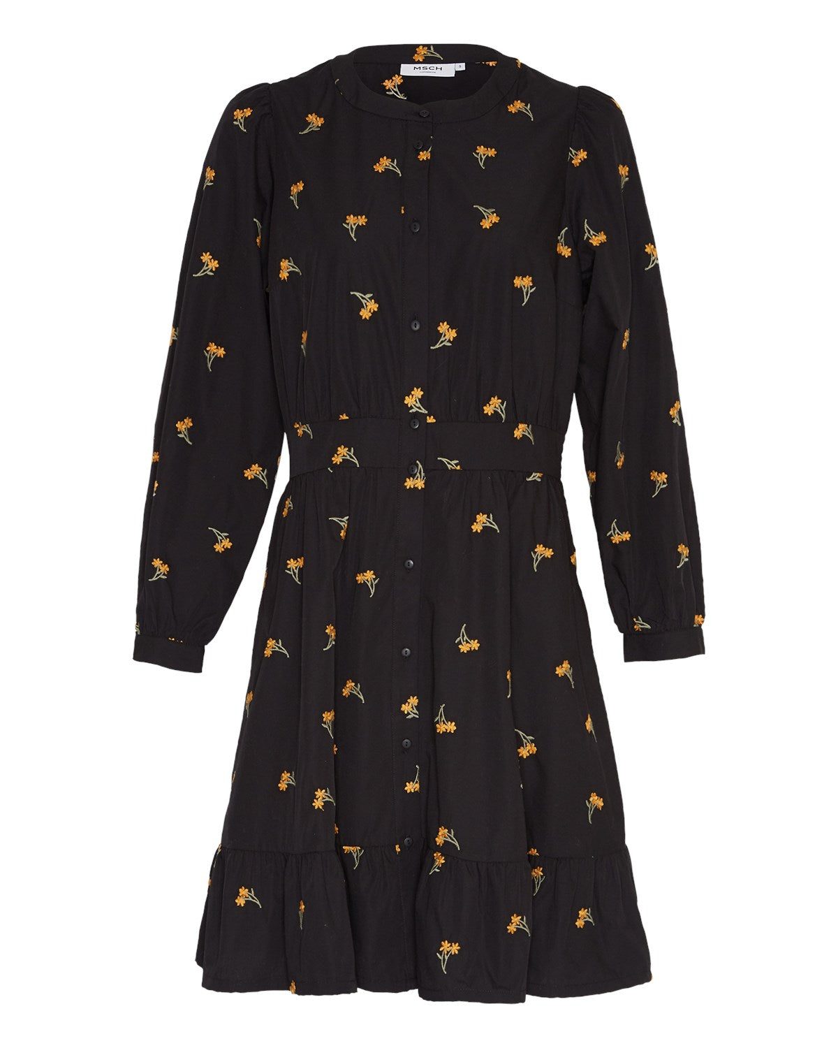 Nannie Nona Shirt Dress EMB - Black/Flower