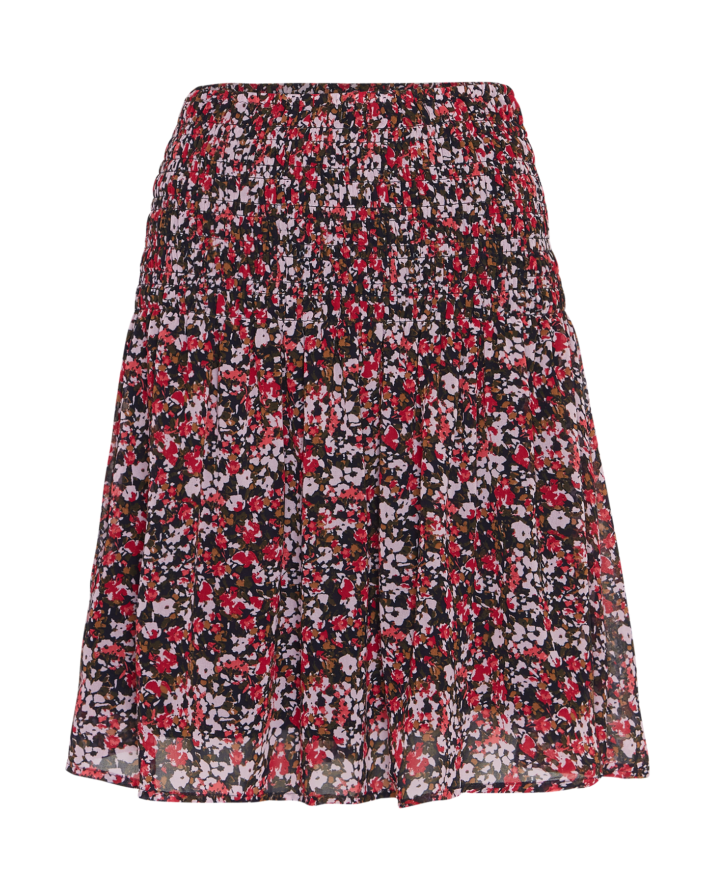 Varuna Kabrina Smock Skirt Aop - Persian Red Flw