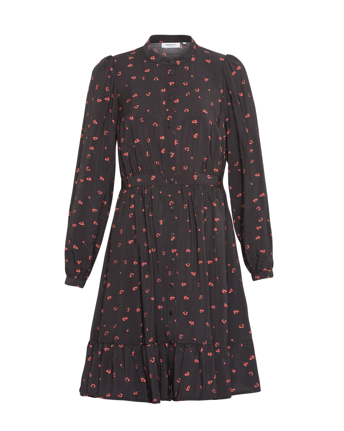 Vinaya Ladonna Shirt Dress Aop - Black Flower