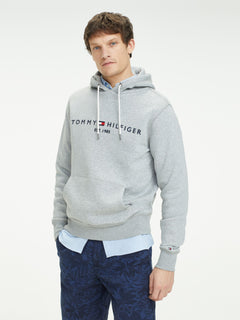 Core Tommy Logo Hoody - Cloud HTR