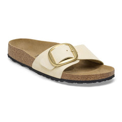 Madrid Big Buckle Nubuck Leather Narrow - Ecru
