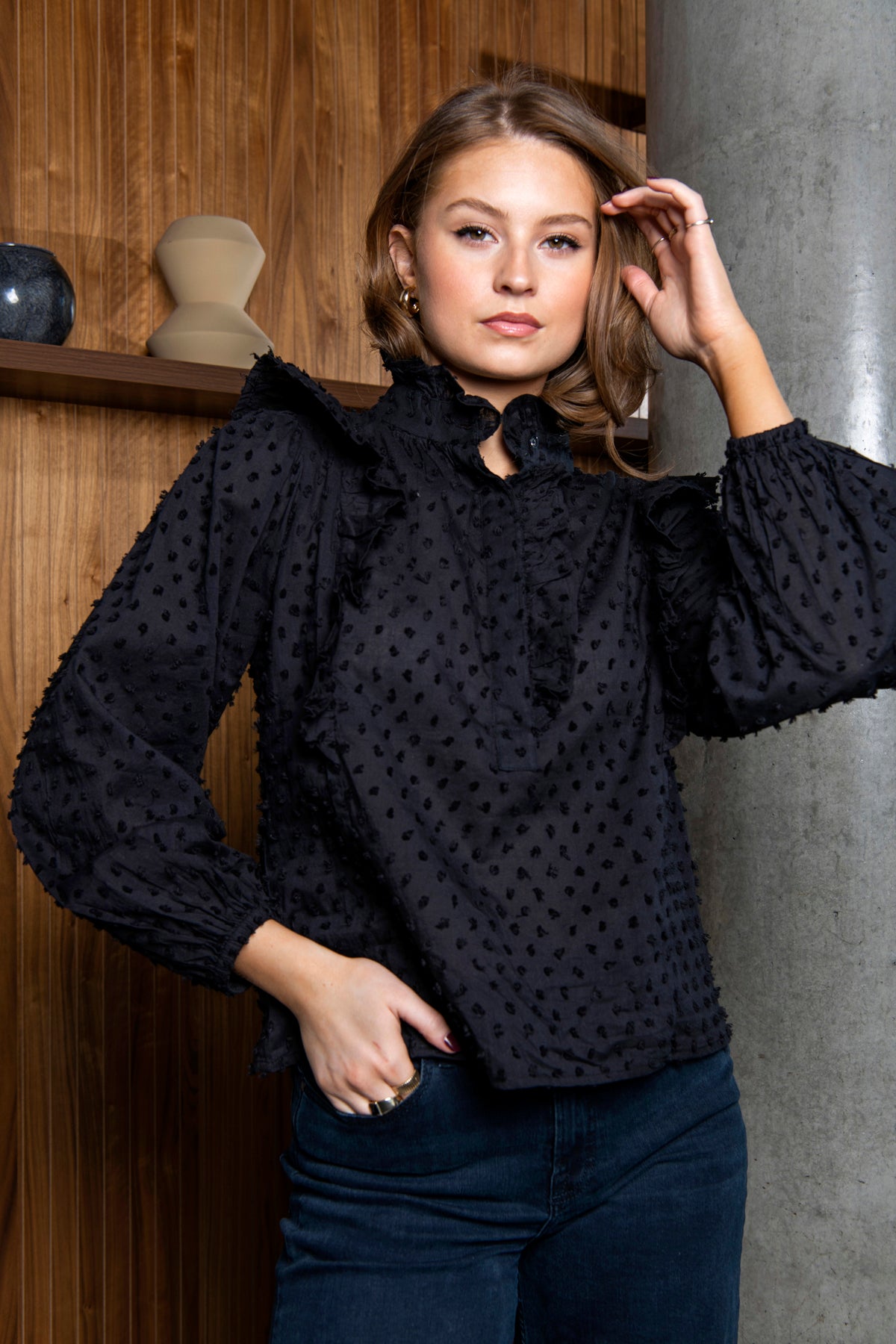 MISSMAYA - Bluser & skjorter - Maya Blouse - Day Black - Villoid
