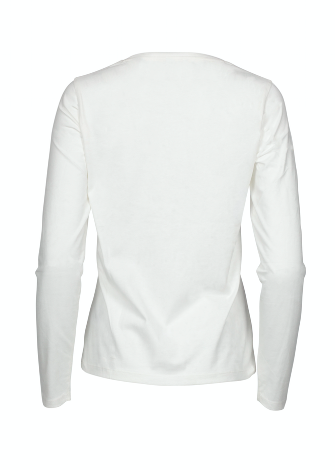 Arch Logo LS T-shirt - Eggshell - GANT - T-skjorter & Topper - VILLOID.no