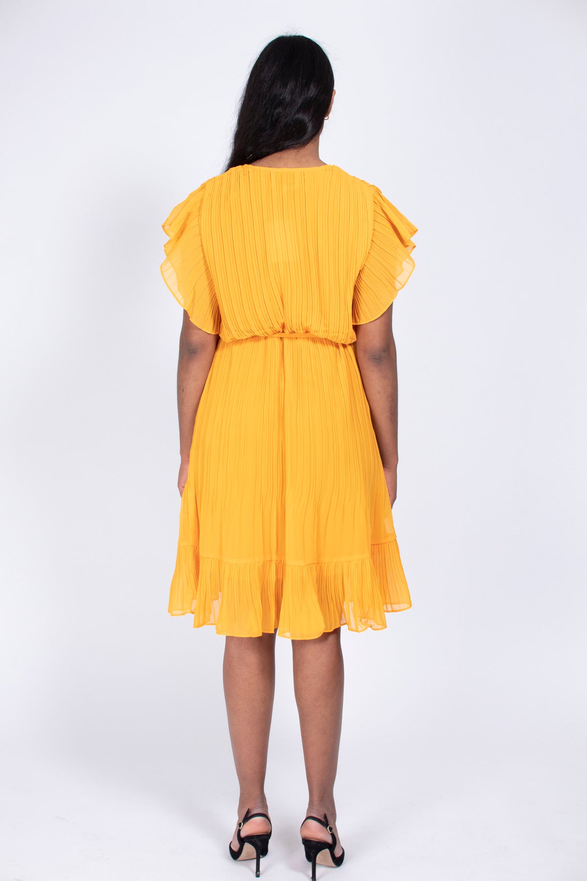 Mounce Wrap Dress - Cadmium Yellow - Second Female - Kjoler - VILLOID.no
