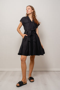 Addison Linen Dress - Black