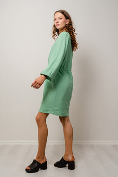 Viva Ls Short Linen Dress - Absinthe Green