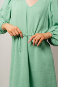 Viva Ls Short Linen Dress - Absinthe Green