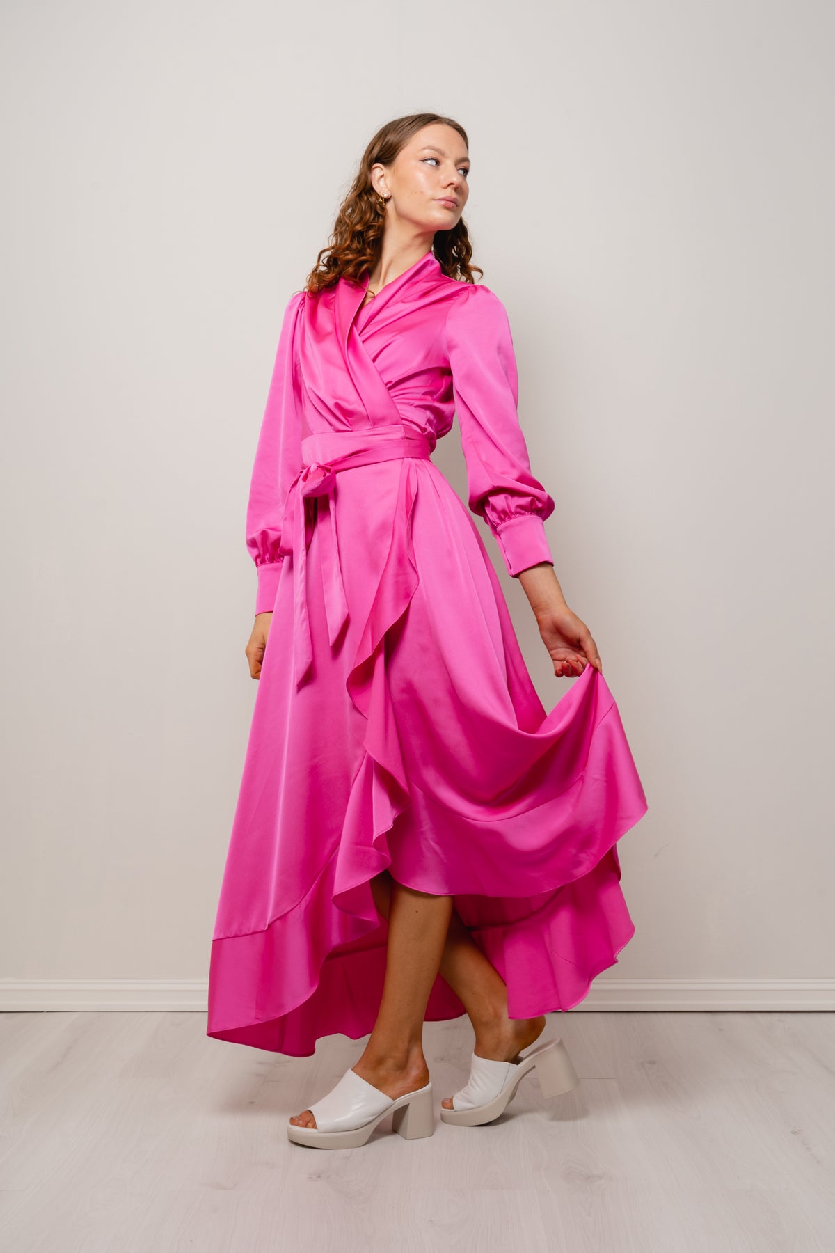 Iza Maxi Dress - Lipstick Pink