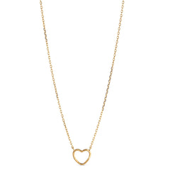 Organic Heart Necklace - Gold