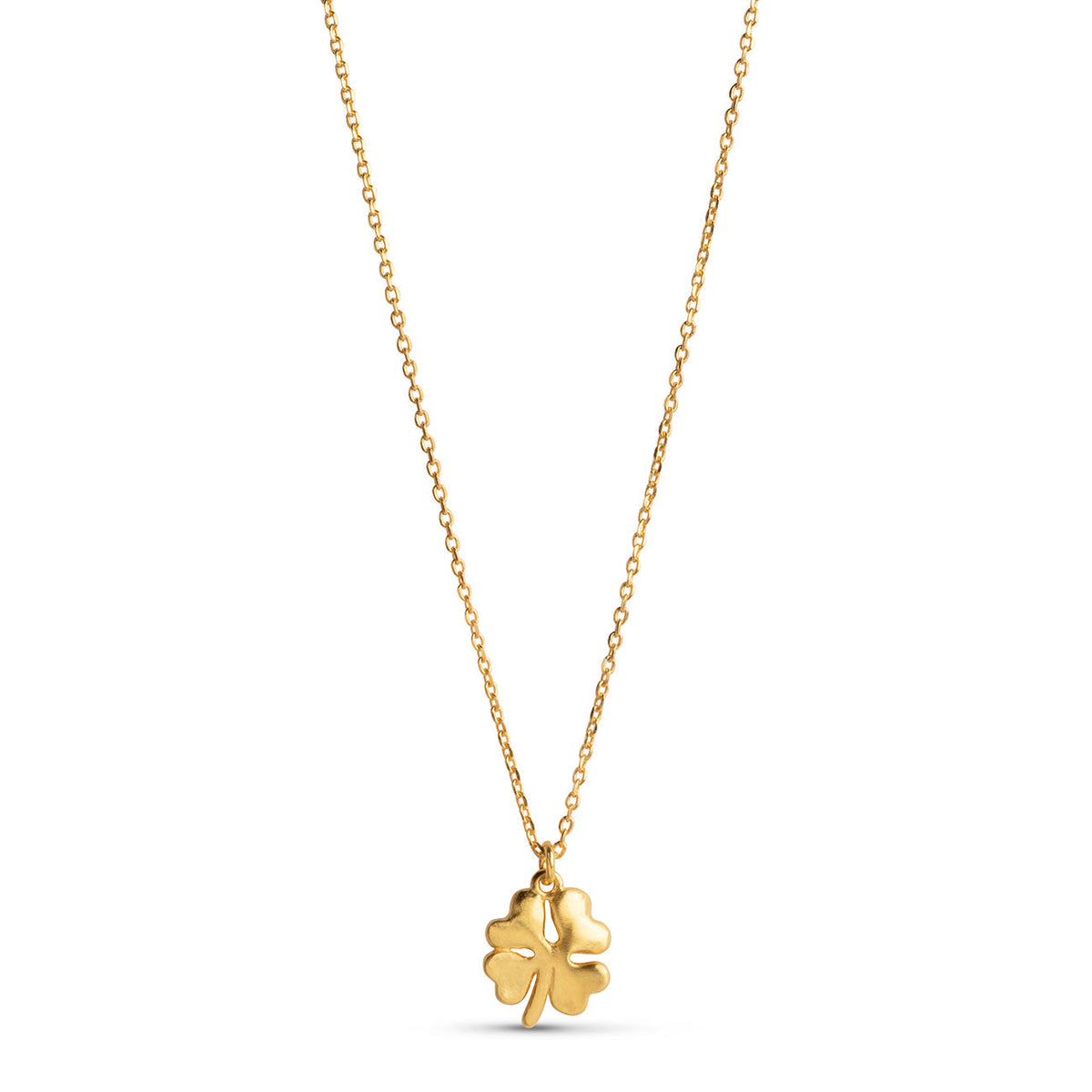 Organic Clover Necklace - 925S/GP/M