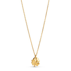 Organic Clover Necklace - 925S/GP/M