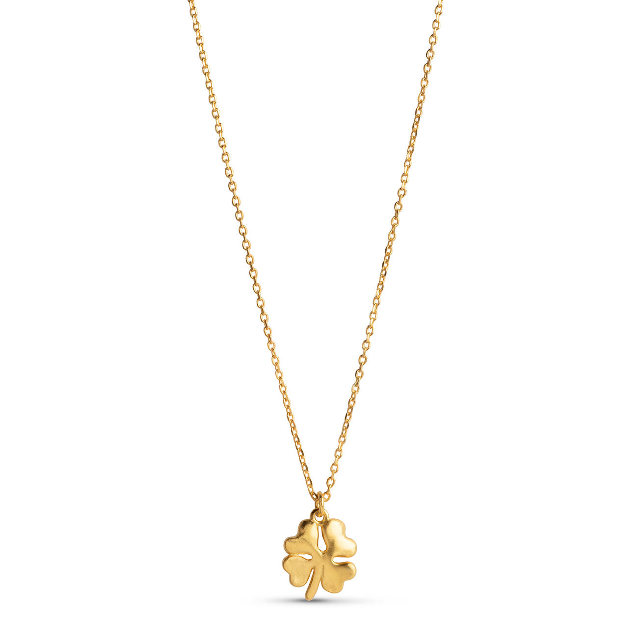 Organic Clover Necklace - 925S/GP/M