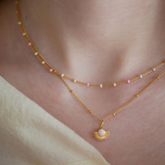 Soleil Necklace - Pale Peach