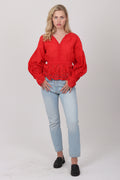 Agnes Blouse Waist - Red - Pia Tjelta - Bluser & Skjorter - VILLOID.no