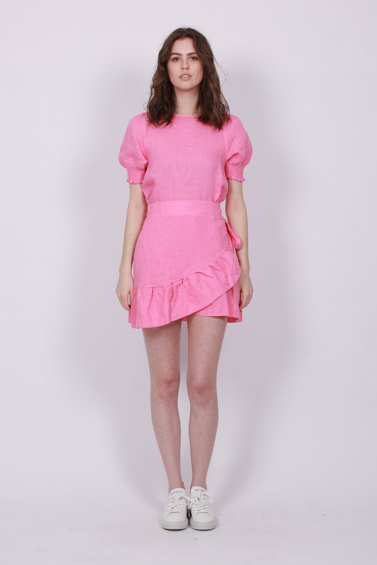 Serena Linen Dress - Pink - Ella & il - Kjoler - VILLOID.no