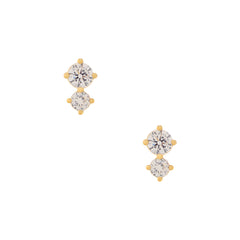 Crystal Drop Stud - Crystal