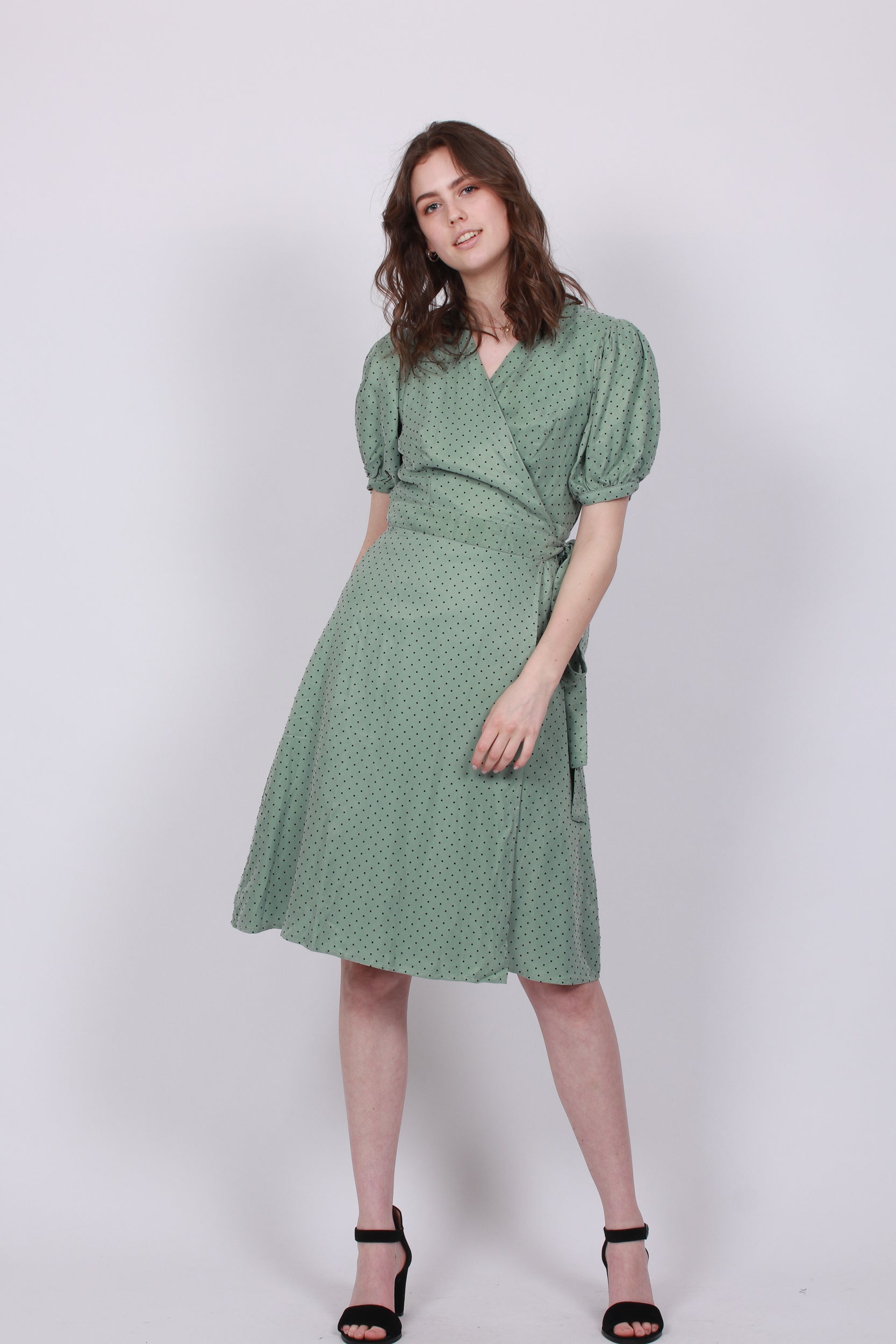 Lili Wrap Dress - Pale Green - Creative Collective - Kjoler - VILLOID.no