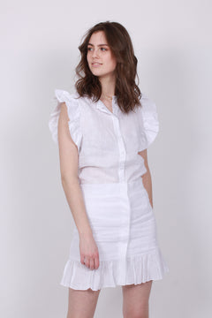 Pauline Linen Shirt - White - Ella & il - T-skjorter & Topper - VILLOID.no