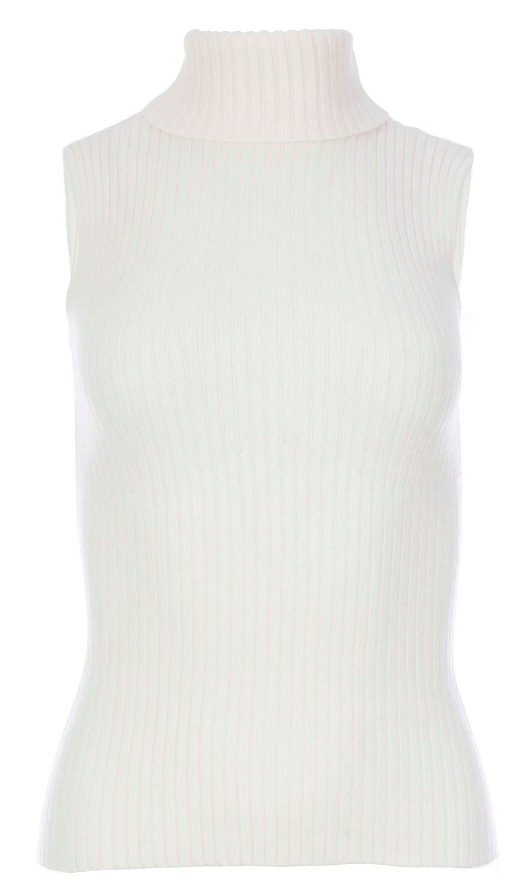 Seam Detail Ribbed Polo Top - Off White - Emma Ellingsen - T-skjorter & Topper - VILLOID.no
