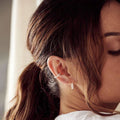 Fine Pave Single Ear Cuff - Silver