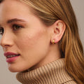 Linear Huggie Hoop - Pale Gold