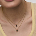 Crystal Flower Ditsy Necklace - Emerald