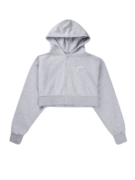 Cropped Hoodie - Heather Grey
