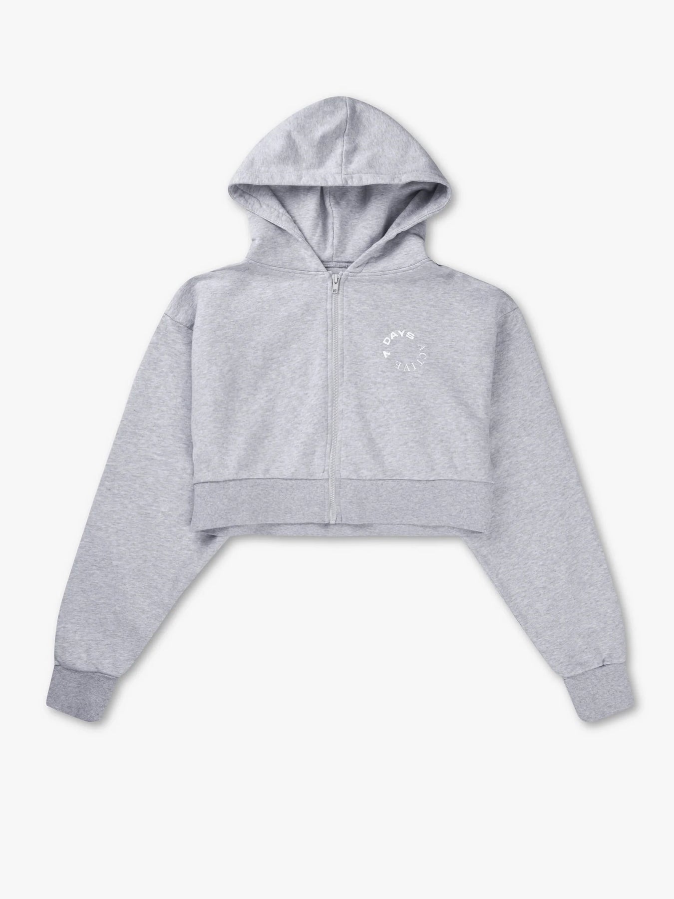 Cropped Hoodie - Heather Grey