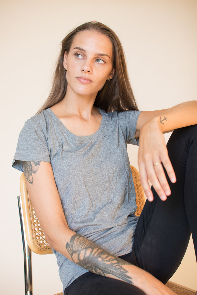 Women's T-shirt - Grey Melange - The Product - T-skjorter & Topper - VILLOID.no