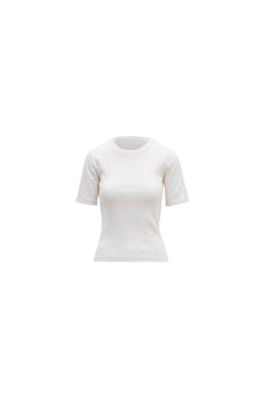 Pippa Rib Tee - Ecru