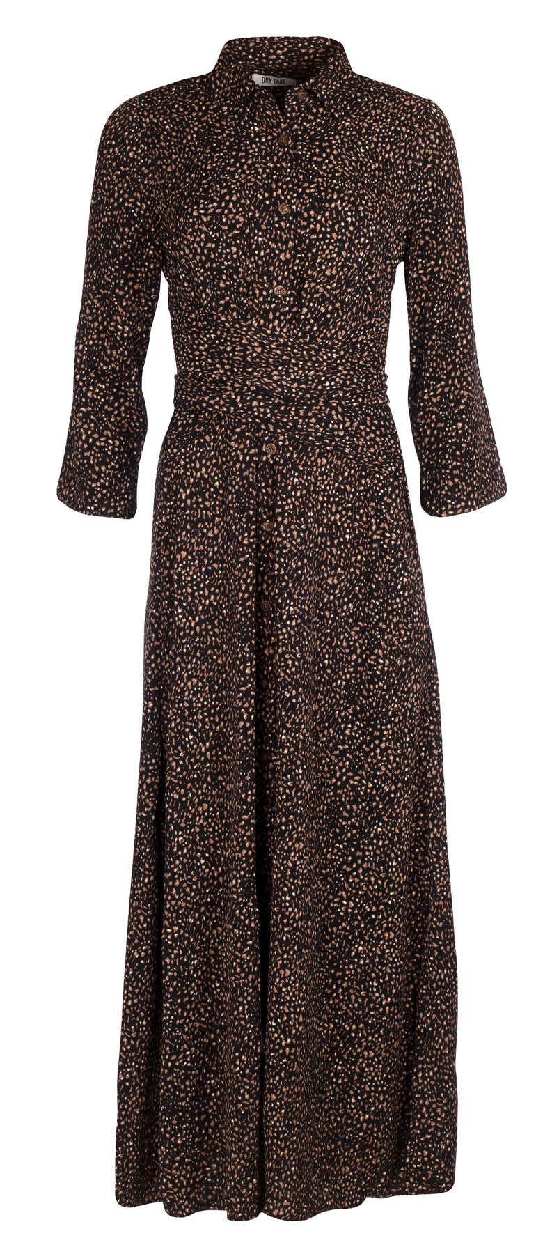 Zimba Dress - Brown Leo Print - Dry Lake - Kjoler - VILLOID.no