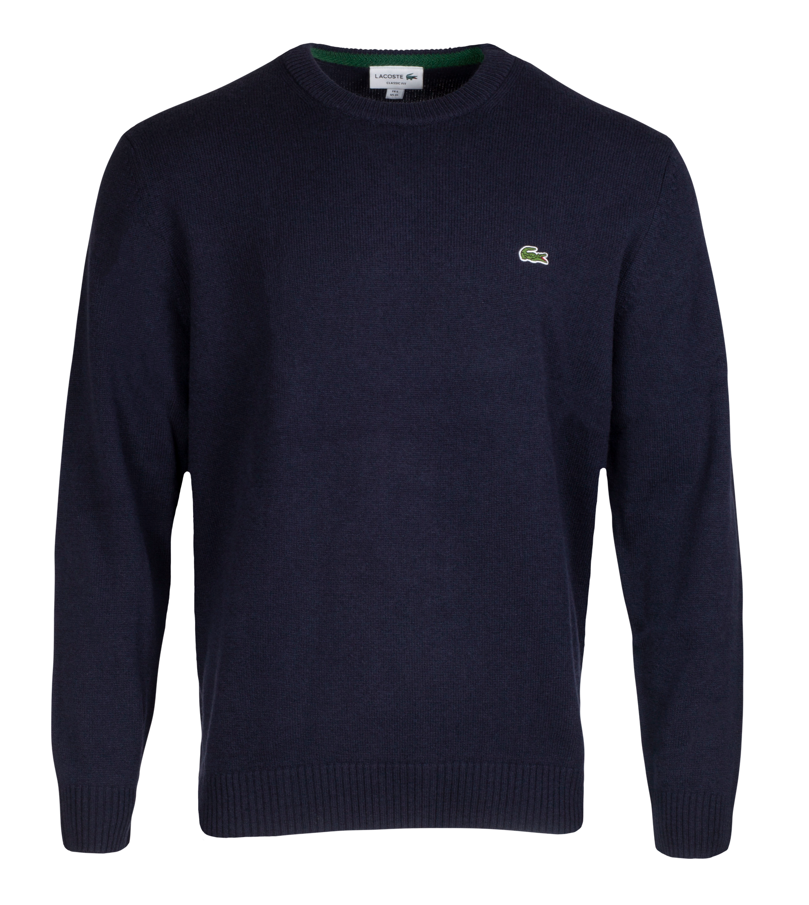 Lacoste Crew Neck Wool Sweater - Navy Blue