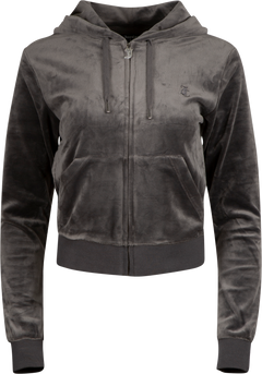 Robertson Classic Velour Zip Hoodie - Top Hat