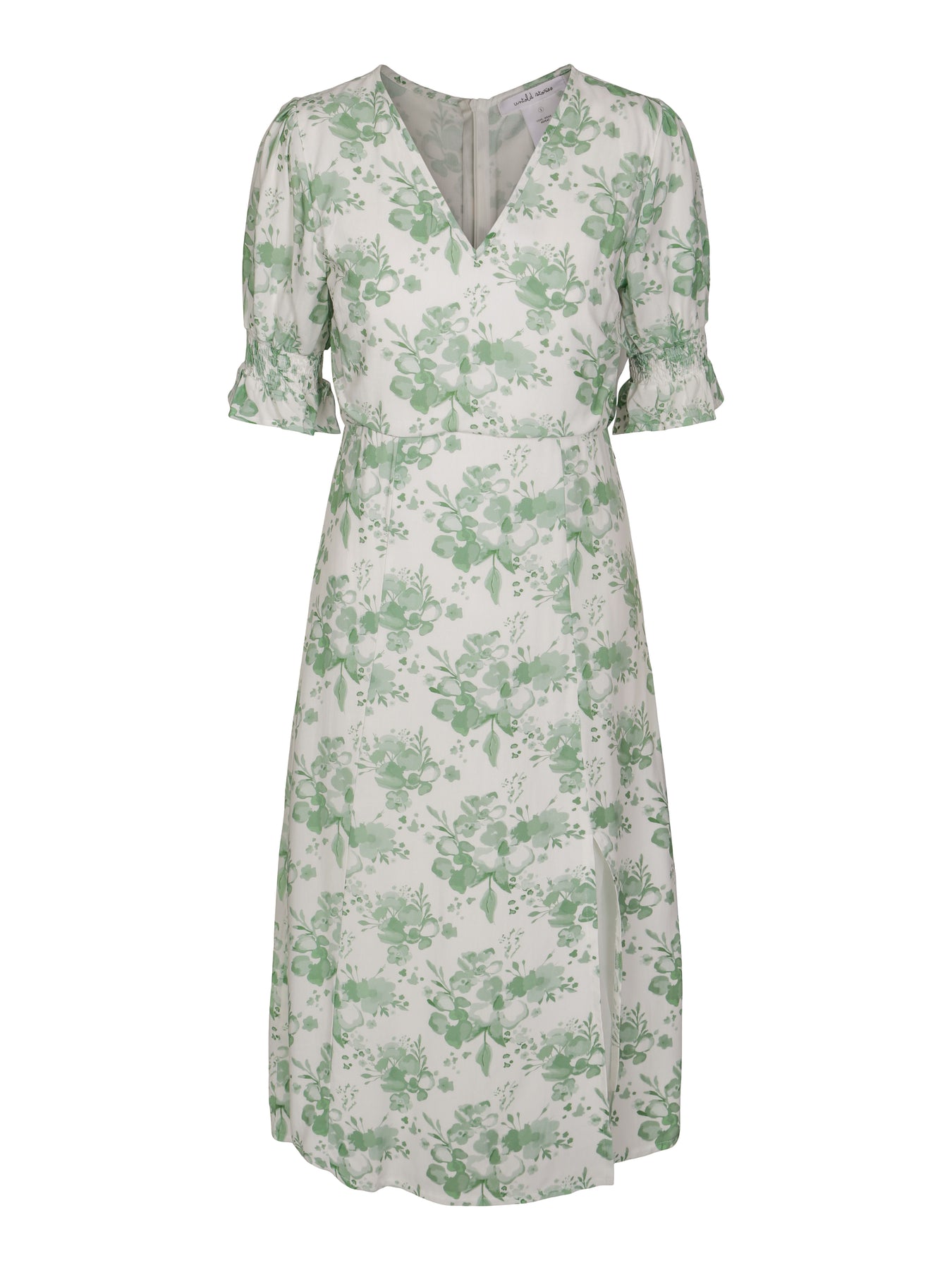 Paola Midi Dress - Creme Flower