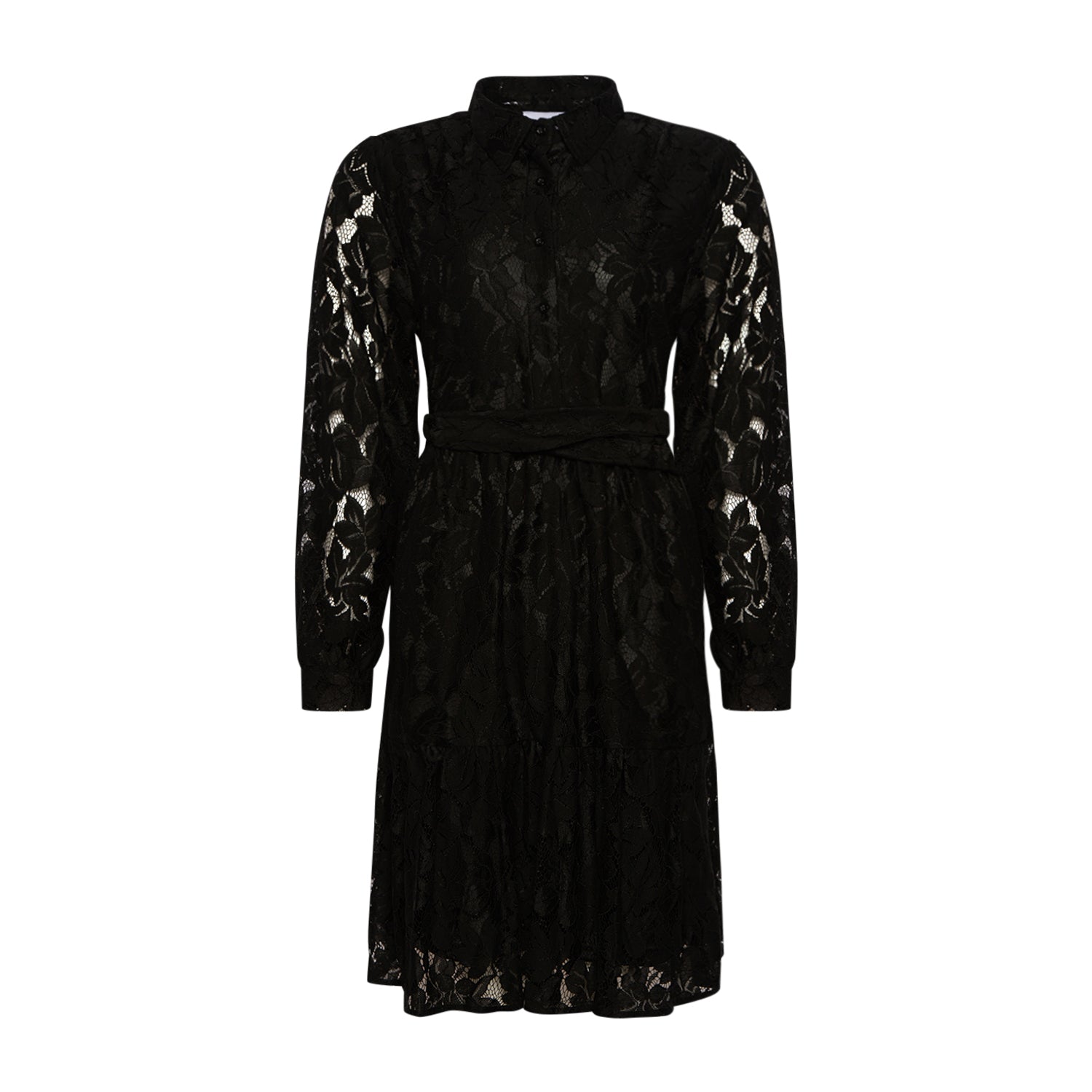 Pixi Shirt Dress Lace - Black