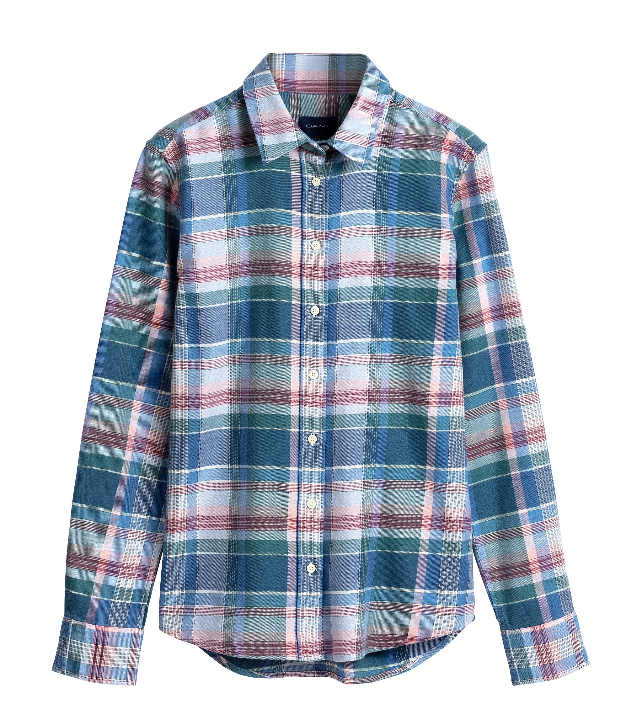 Winter Twill Madras Check Shirt - Mid Blue - GANT - Bluser & Skjorter - VILLOID.no