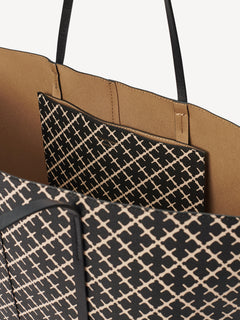 Abi Printed Tote Bag - Black