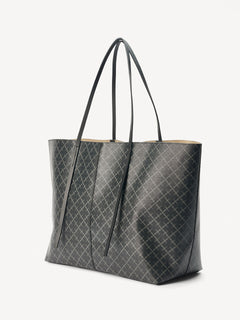 Abi Printed Tote Bag - Charcoal