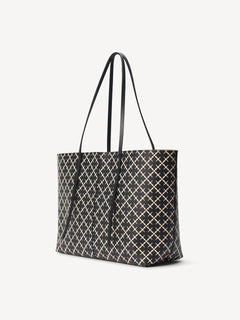 Abigail Printed Tote Bag - Black