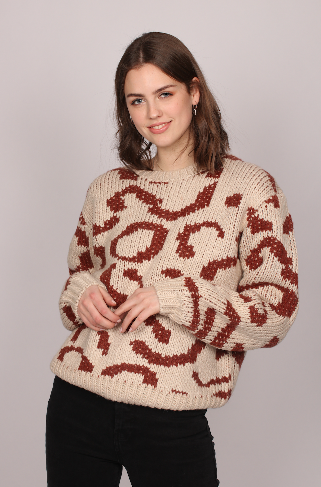 Leopard Knit - Ginger Spice - Creative Collective - Gensere - VILLOID.no