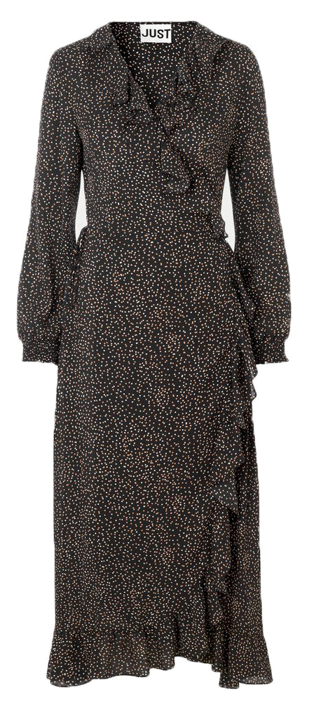Imogene Maxi Wrap Dress - Mini Dot - Just Female - Kjoler - VILLOID.no