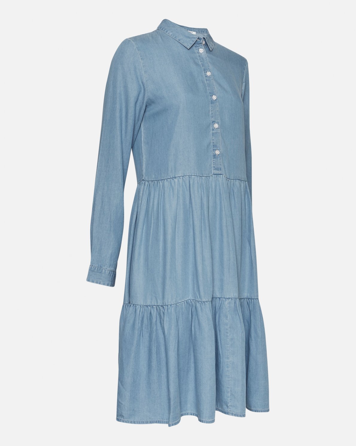 Philippa LS Shirt Dress - Blue Wash - Moss Copenhagen - Kjoler - VILLOID.no