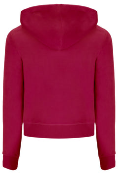 Robertson Classic Velour Zip Hoodie - Raspberry Sorbet