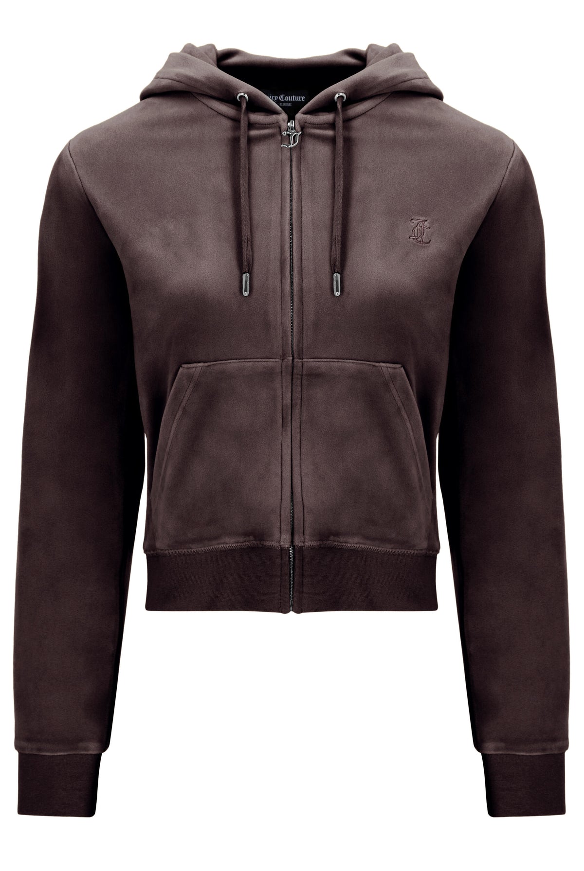Robertson Classic Velour Zip Hoodie - Bitter Chocolate