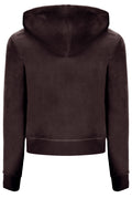 Robertson Classic Velour Zip Hoodie - Bitter Chocolate