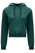 Robertson Classic Velour Zip Hoodie - Rain Forest