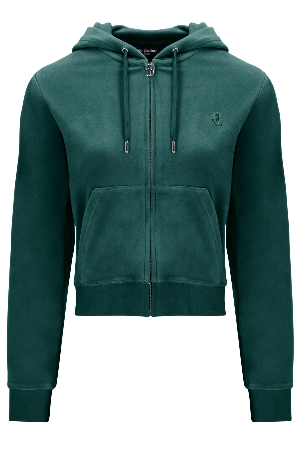 Robertson Classic Velour Zip Hoodie - Rain Forest