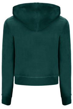 Robertson Classic Velour Zip Hoodie - Rain Forest