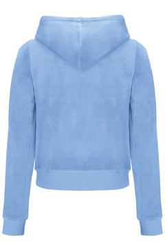 Robertson Classic Velour Zip Hoodie - Powder Blue