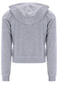 Robertson Classic Velour Zip Hoodie - Silver Marl